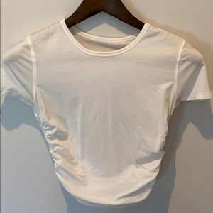 White lululemon crop top